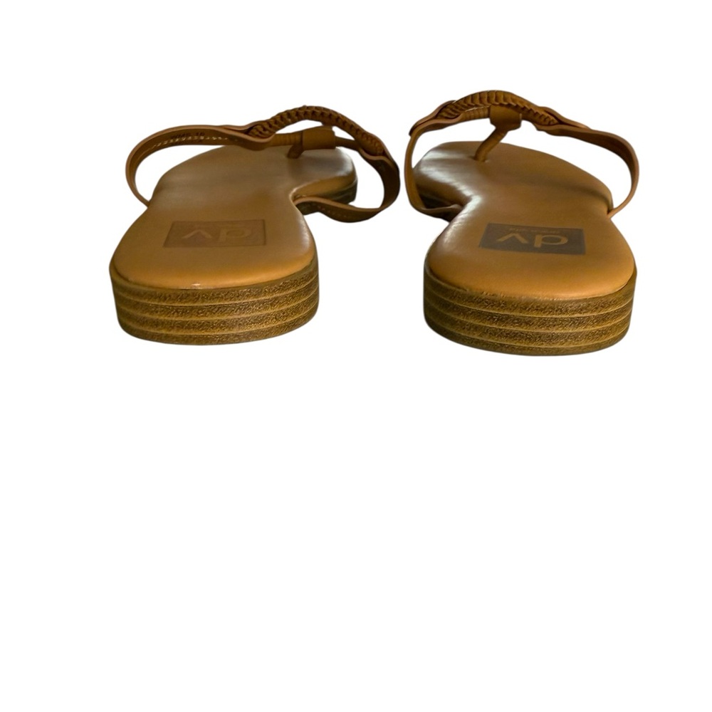Dolce Vita Women's Size 10 Mecca Tan Neutral Square Toe Flat Thong Sandal Slide - Picture 3 of 5